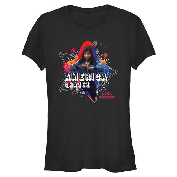 Aperçu: Marvel - Doctor Strange - America Chavez Chavez Paint - Femme T-shirt - Noir - Devant