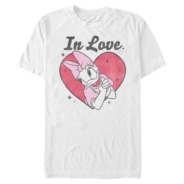 Aperçu: Disney Classics - Mickey Mouse - Daisy Duck In Love - Valentine's Day - Homme T-shirt - Blanc - Devant Aperçu: Disney Classics - Mickey Mouse - Daisy Duck In Love - Valentine's Day - Homme T-shirt - Blanc - Devant
