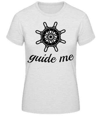 Guide Me - Dámske basic tričko - Melírovo šedá - Predné