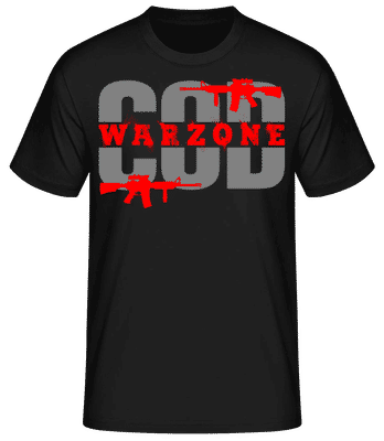 Call Of Duty Warzone - Männer Basic T-Shirt - Schwarz - Vorne