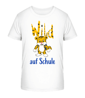 Wild Auf Schule - Kinder Bio T-Shirt Stanley Stella 2.0 - Weiß - Vorne