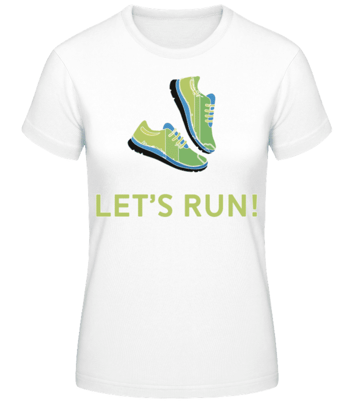 Náhled: Utíkejme - Dámské basic tričko - Bílá - Napřed