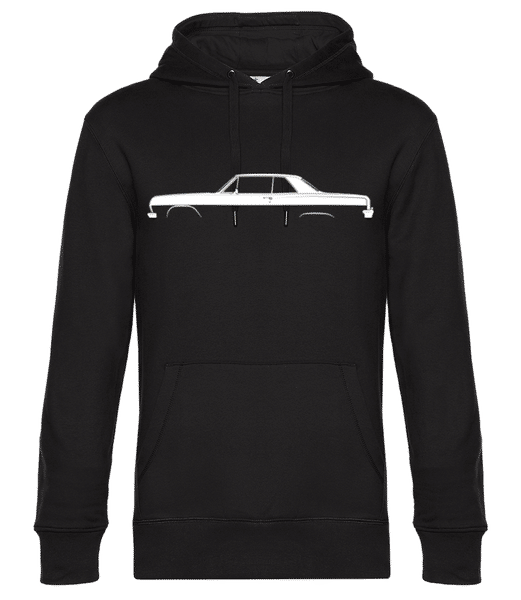 'Chevrolet Chevelle SS 1965' Silhouette - Sweat à capuche premium Unisexe - Noir - Devant