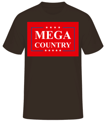 Mega Country - Pánské basic tričko - Hnědá - Napřed