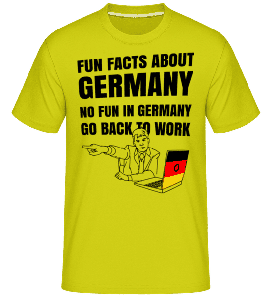 Preview: Fun Facts Germany -  Shirtinator Men's T-Shirt - Lime - Front