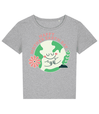 Happy Mother Earth Day - Camiseta bio mujer Stanley Stella 2.0 - Gris moteado - delante