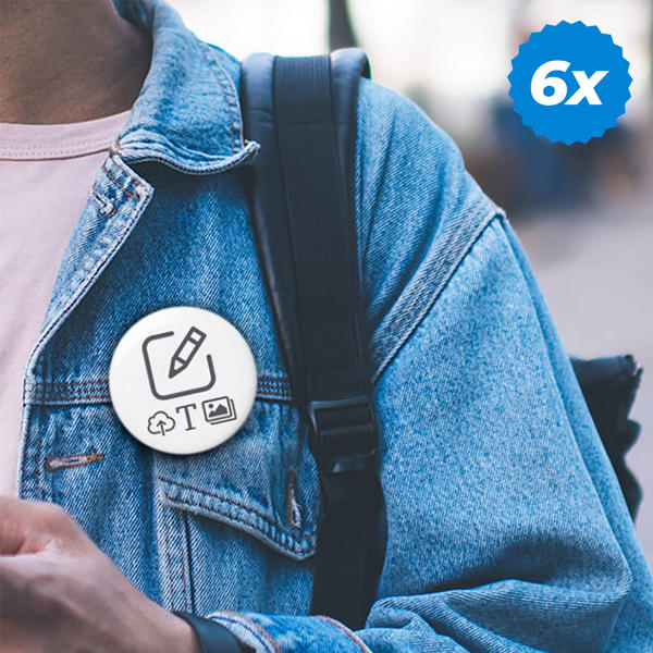 Aperçu: Badges grands - Blanc