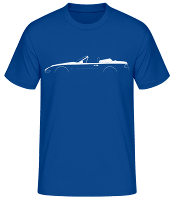 'Porsche 968 Cabriolet' Silhouette - Männer Basic T-Shirt - Royalblau - Vorne