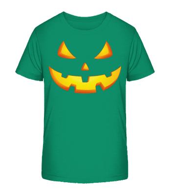 Pumpkin Face Evil - Camiseta orgánica para niños Stanley Stella 2.0 - Verde - delante