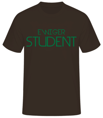 Ewiger Student - Männer T-Shirt B&C - Braun - Vorne