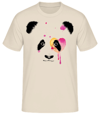 Watercolor Panda - Camiseta básica para hombre - Crema - delante