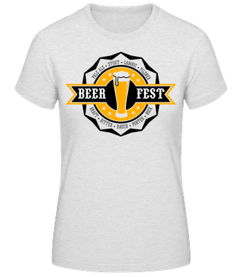 Beer Fest - Dámske tričko B&C - Melírovo šedá - Predné