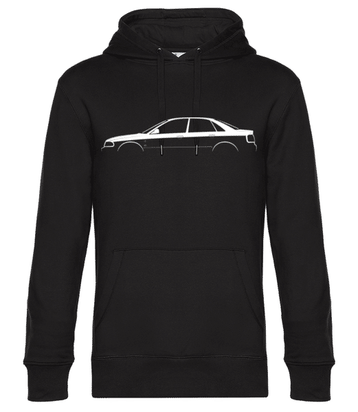 'Audi A4 (B5)' Silhouette - Sweat à capuche premium Unisexe - Noir - Devant