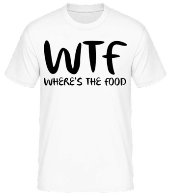 WTF Where's The Food - T-shirt standard Homme - Blanc - Devant