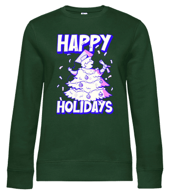Happy Holidays - Women's standard sweatshirt - Bottle green - Front