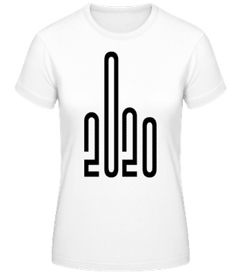 2020 Middle Finger - Women's Basic T-Shirt - White - Front