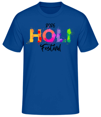 Holi Festival 2026 - T-shirt standard Homme - Bleu royal - Devant