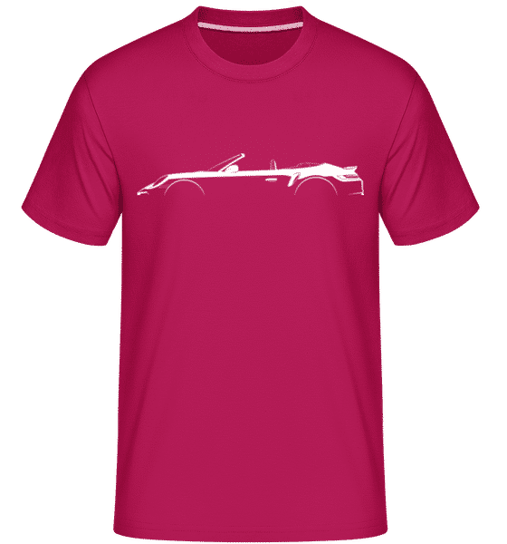 Preview: 'Porsche 911 Tur. S 992' Silhouette - Shirtinator Men's T-Shirt - Magenta - Front