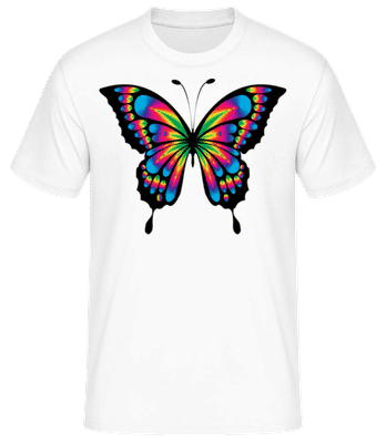 Rainbow Butterfly - Camiseta básica para hombre - Blanco - delante