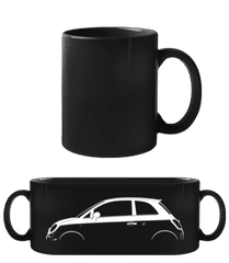 'Fiat 500 Abarth (2008)' Silhouette · Schwarze Tasse