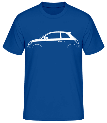 'Fiat 500 Abarth (2008)' Silhouette - Pánské basic tričko - Královská modrá - Napřed