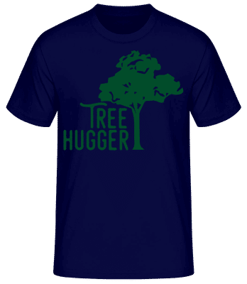 Tree Hugger - Men's Basic T-Shirt - Navy - Front