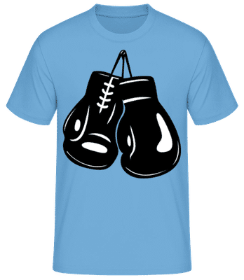 Boxhandschuhe - Männer Basic T-Shirt - Hellblau - Vorne