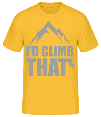 I'd Climb That - Pánske basic tričko - Zlatožltá - Predné