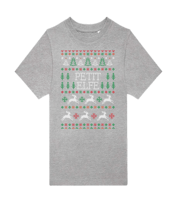 Petit Elfe - T-shirt homme B&C - Gris chiné - Devant