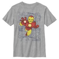 Marvel - Avengers - Iron Man Ironman Retro Toss - Kids T-Shirt - Heather grey - Front