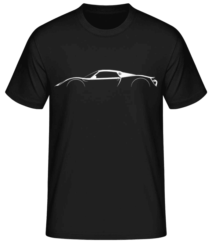 Aperçu: 'Porsche 918 Spyder' Silhouette - T-shirt standard Homme - Noir - Devant
