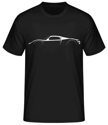 'Porsche 918 Spyder' Silhouette - Pánske basic tričko - Čierna - Predné