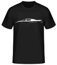 'Koenigsegg CC8S' Silhouette - T-shirt standard Homme - Noir - Devant
