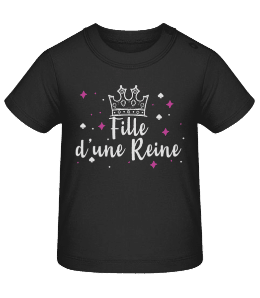 Aperçu: Fille D'une Reine - T-shirt Bébé - Noir - Devant