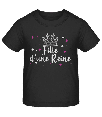 Fille D'une Reine - T-shirt Bébé - Noir - Devant