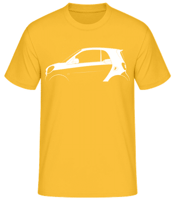 'Smart Fortwo (C453)' Silhouette - Pánske basic tričko - Zlatožltá - Predné