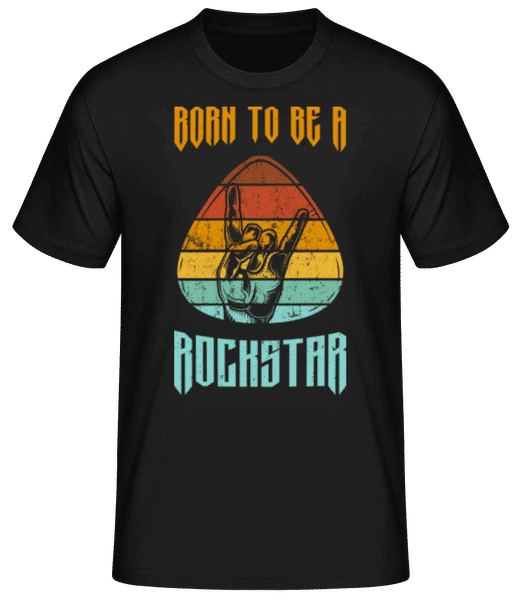Preview: Retro Rockstar - Men's Basic T-Shirt - Black - Front