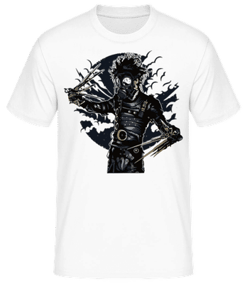 Gas Mask Scissors - Männer Basic T-Shirt - Weiß - Vorne