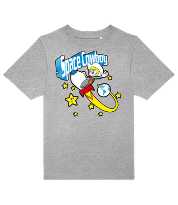 Space Cowboy - Dětské tričko B&C - Melírově šedá - Napřed
