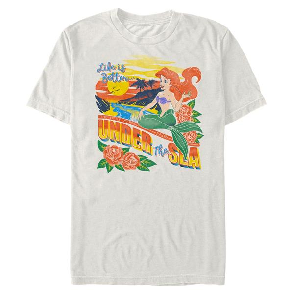 Aperçu: Disney - Ariel La Petite Sirène - Malá mořská víla Festive - Homme T-shirt - Crème - Devant
