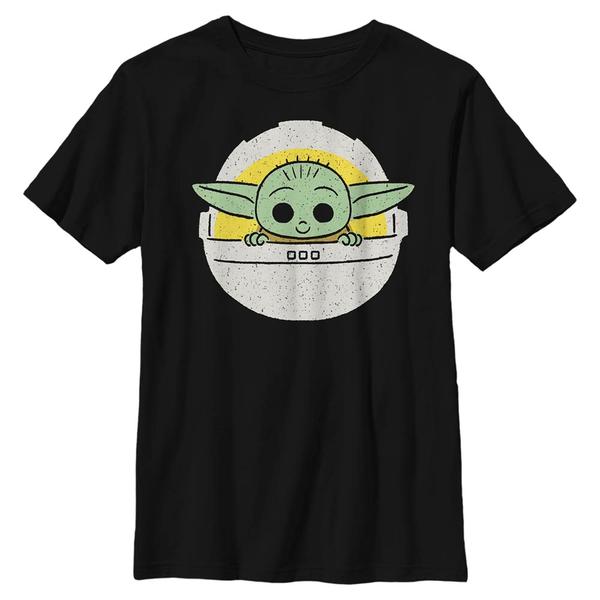 Aperçu: Star Wars - The Mandalorian - Yoda Child in Pod - Enfant T-shirt - Noir - Devant