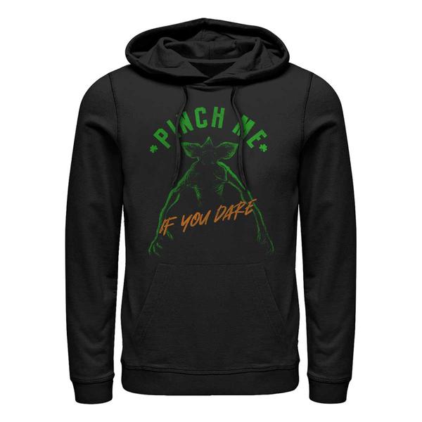 Aperçu: Netflix - Stranger Things - Demogorgon Pinch Me If You Dare - St. Patrick's Day - Unisex Sweat à capuche - Noir - Devant