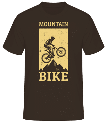 Mountain Bike - Männer Basic T-Shirt - Braun - Vorne