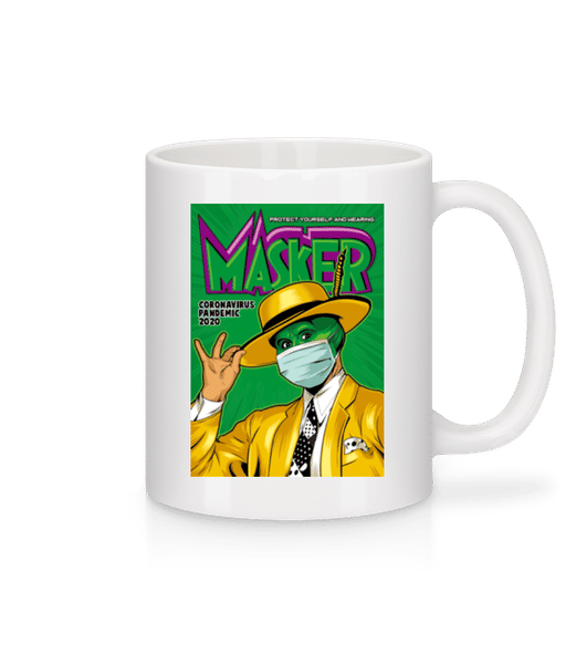 Aperçu: Masker - Mug en céramique blanc - Blanc - Devant