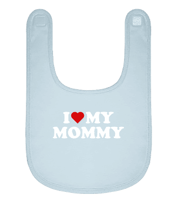 I Love My Mommy - Bavoir Bébé bio - Bleu clair - Devant