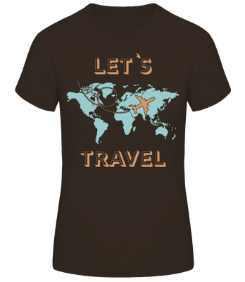 Let Us Travel - T-shirt standard Femme - Marron - Devant