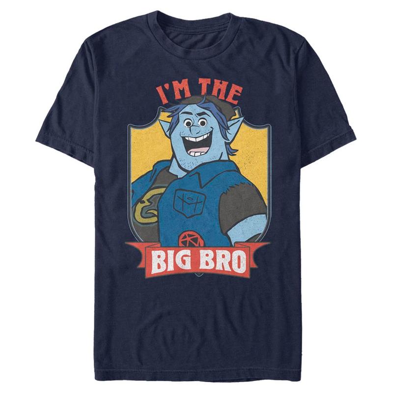 Preview: Pixar - Onward - Barley Big Bro - Men's T-Shirt - Navy - Front