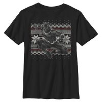 Marvel - Black Panther Panther Holiday - Niños Camiseta - Negro - delante