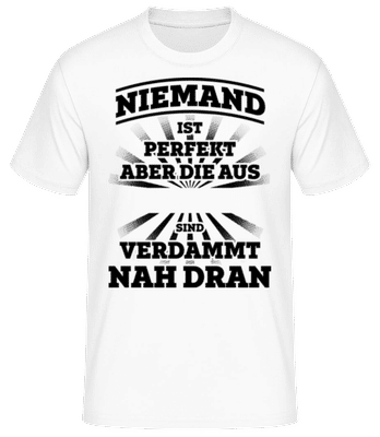 Niemand Ist Perfekt 4 - Männer Basic T-Shirt - Weiß - Vorne