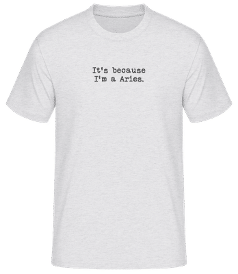 It's Because I'm A Aries - Men's Basic T-Shirt - Heather grey - Front